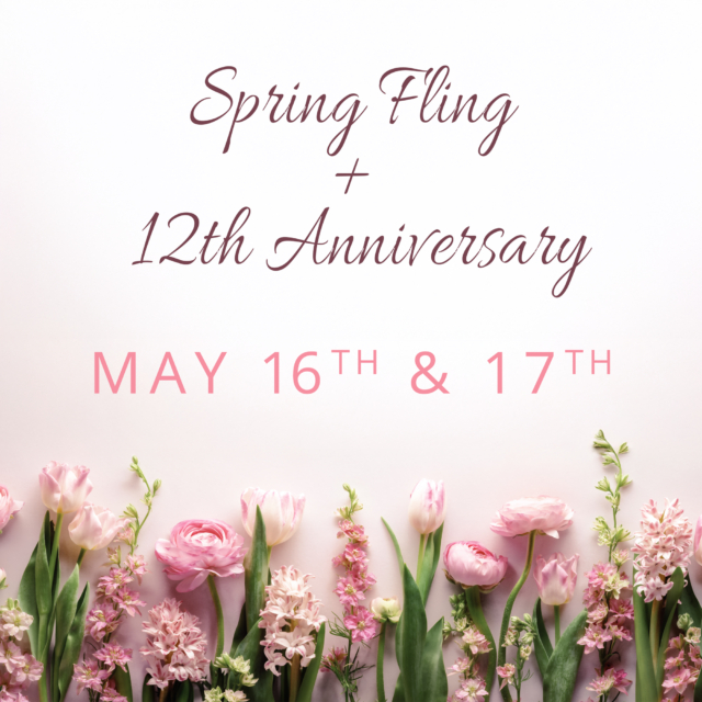 We are delighted to invite you to our Spring Fling & 12th Anniversary Party

Join us on May 16th & 17th from 10:00 am to 4:00 pm as we celebrate twelve wonderful years with a weekend of shopping, laughter, and garden dreams.

Wander through displays bursting with flowers, garden embellishments, and statues that are sure to enchant. Discover charming decor, delightful birdhouses, and treasures perfect for bringing a little extra magic to your home and garden.

Vera's House Beautiful
843 N. Cleveland Ave. Loveland, CO
* No tickets needed.